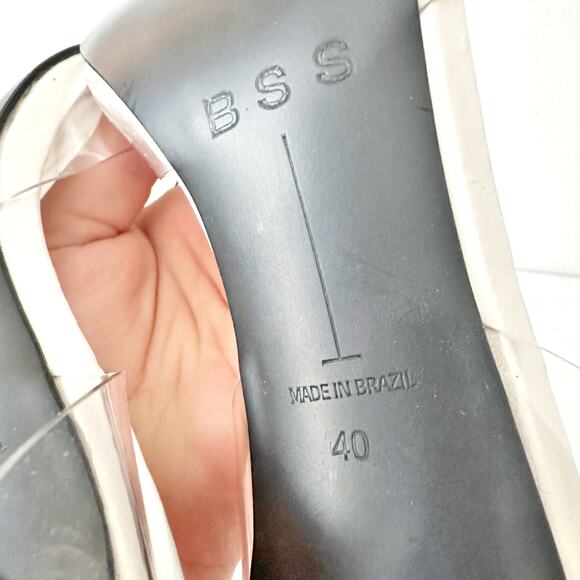 BSS Millie Transparent Clear White Stiletto Slingback Heels Women’s EU Size 40 - Picture 11 of 12